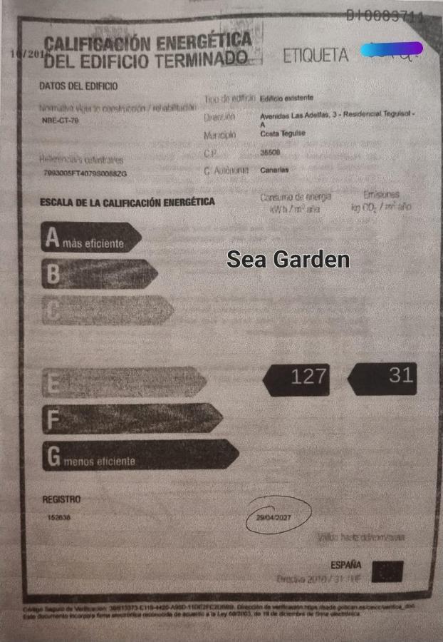 Vivienda Vacacional Sea Garden Коста-Тегисе Экстерьер фото